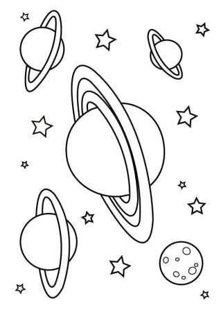 Космос раскраска для детей