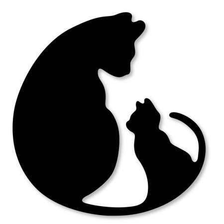 Трафарет кошки для вырезания