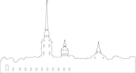 Очертания Петропавловской крепости