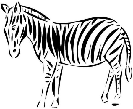 Трафарет зебры для детей (43 фото)