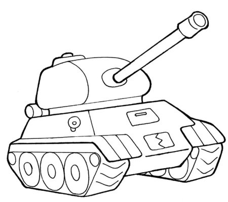 Танк т-34 раскраска для детей