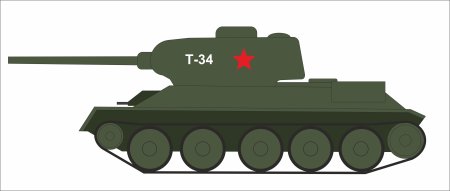 Танк т34 контур
