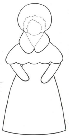 Дымковская игрушка Барыня шаблон