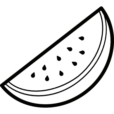 Долька арбуза раскраска для детей