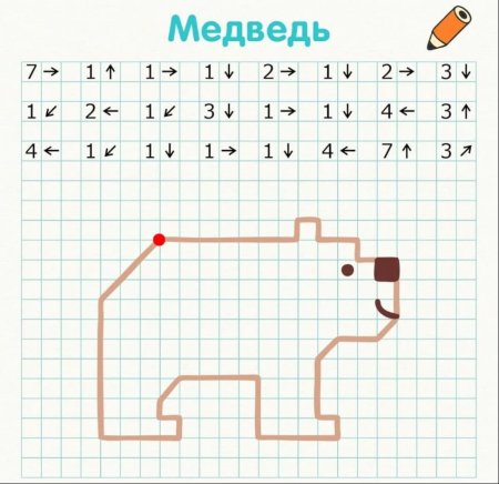 Рисование по клеточкам для детей под диктовку