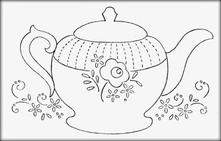 Чайник для раскрашивания для детей