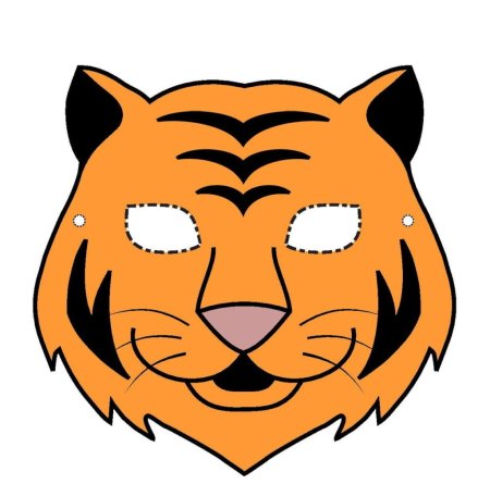Бумажная маска тигра
