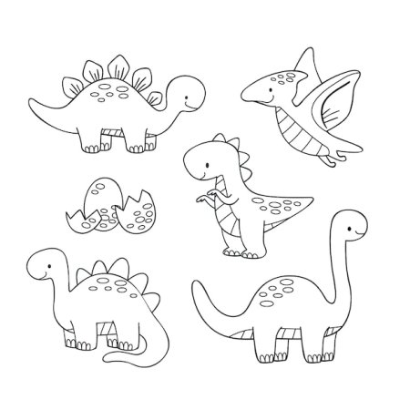 Трафарет динозавров для детей (45 фото)