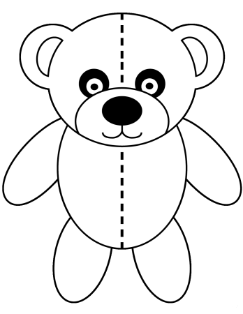 Раскраска мишка для детей 3-4 лет