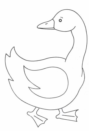 Гусь раскраска для детей