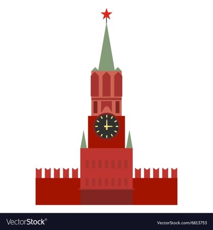 Спасская башня Московского Кремля вектор