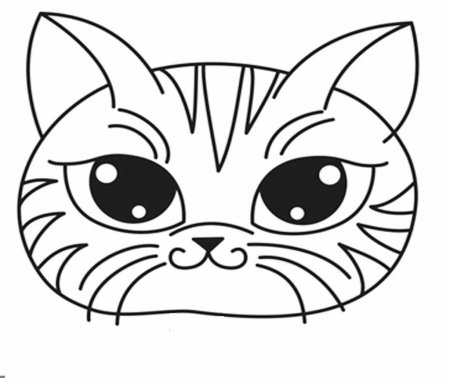 Маска кошки для раскрашивания