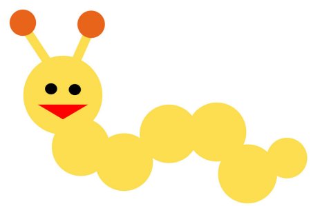 Гусеница из кружочков