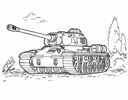 Танк т-34-85 раскраска