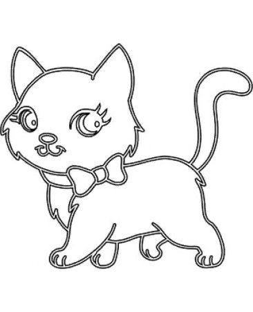 Трафарет кота для рисования для детей (44 фото)