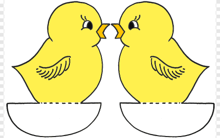 Трафарет цыпленка