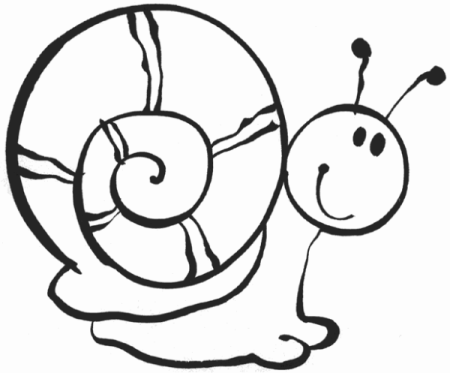 Раскраска улитка для детей 3-4 лет