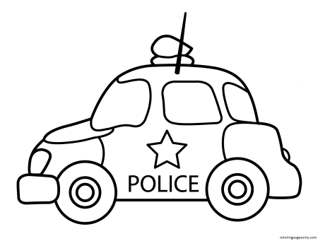 Раскраска машина полиция