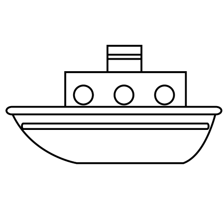 Трафарет корабля для аппликации