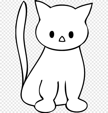 Котик трафарет