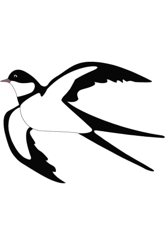 Трафарет ласточки