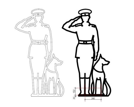 Раскраска пограничник