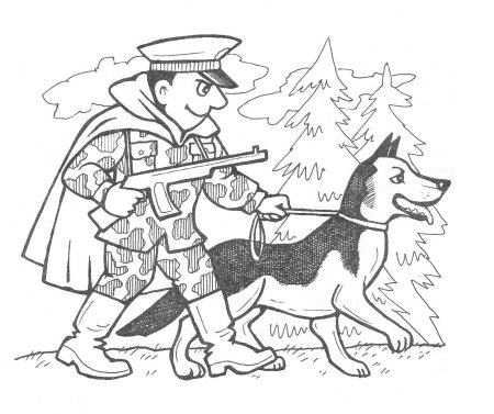 Рисунок на день пограничника