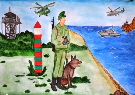 Солдат с собакой рисунок карандашом