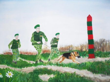 Раскраска пограничник