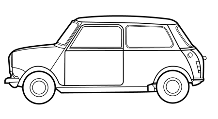 Рисование легковой автомобиль