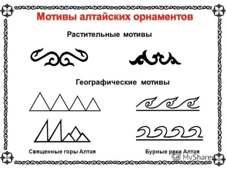Мотивы алтайских орнаментов