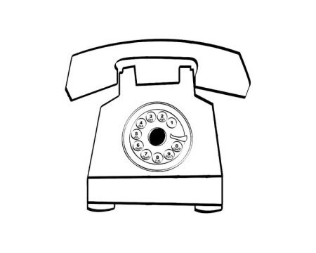 Рисунок для раскрашивания телефон