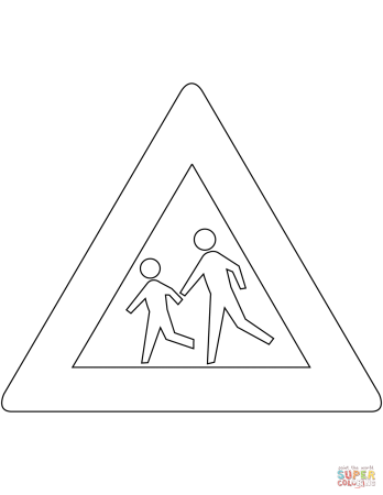 Пешеходные знаки раскраски