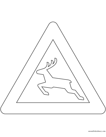 Знак пешеходный переход раскраска