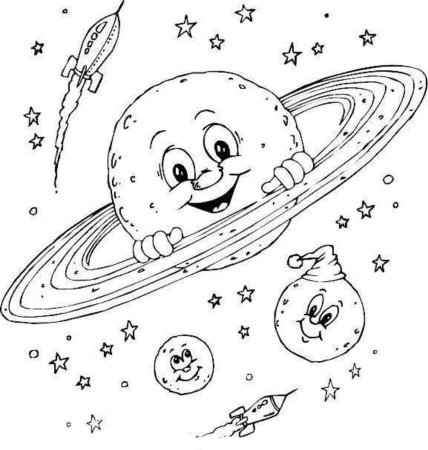 Трафарет про космос и планеты для детей (46 фото)