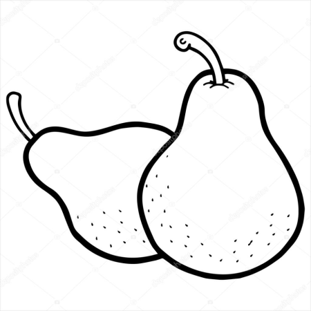 Груша раскраска