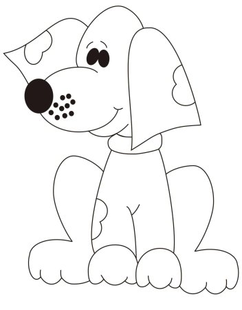 Трафарет собаки для рисования для детей (46 фото)