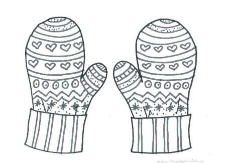 Варежки для раскрашивания