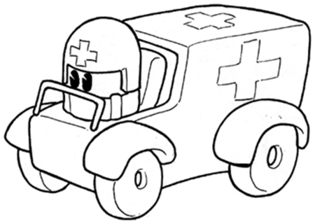 Ambulance раскраска
