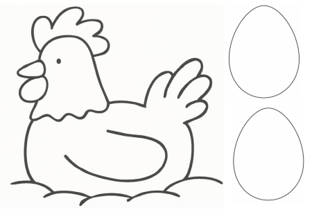 Шаблон курочки для аппликации