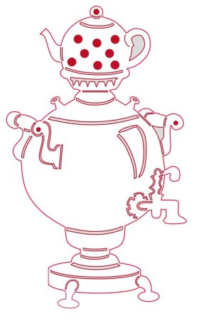 Тульский самовар разукрашка