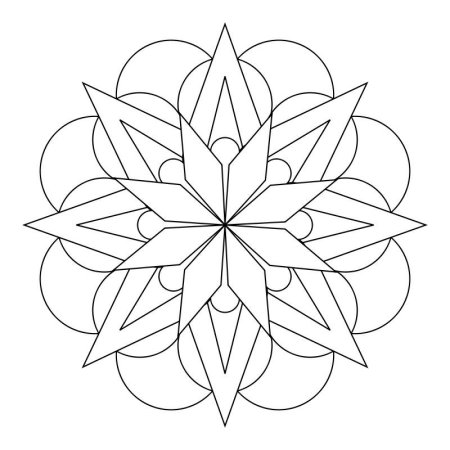 Мандала трафарет