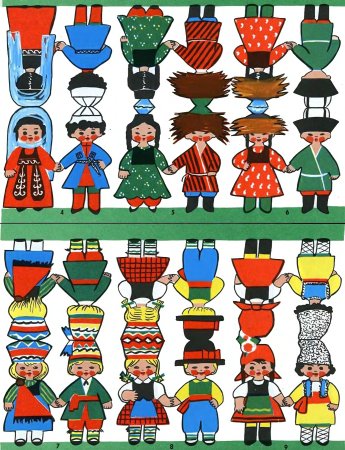 Национальности из бумаги