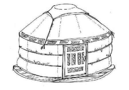 Юрта рисунок