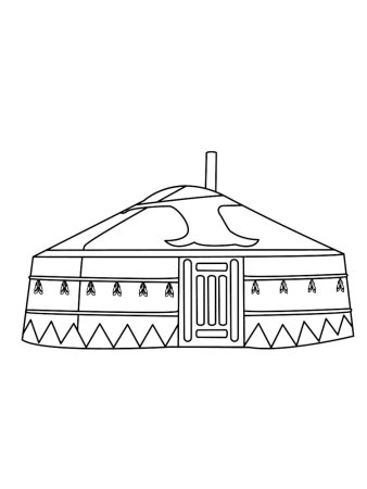 Юрта хакасов раскраска