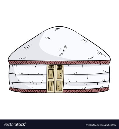 Юрта трафарет
