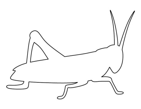 Кузнечик трафарет