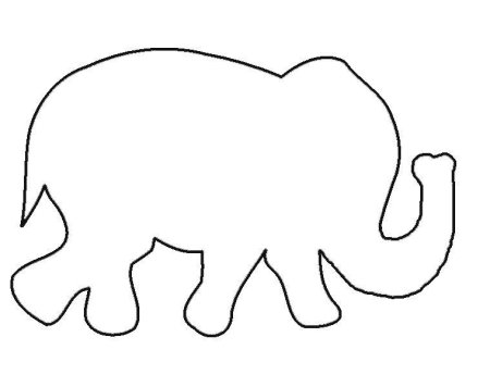 Трафарет слоника для детей (47 фото)