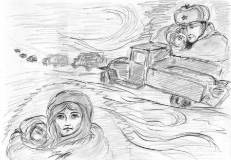Блокада Ленинграда рисунки