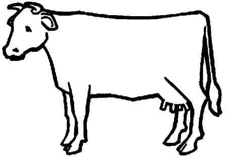 Корова черно белая